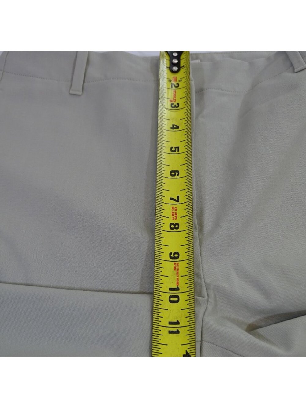 Banana Republic Women Wool Blend Wide Leg Pants Tan Size 4 Flat Front Pockets - Picture 11 of 12